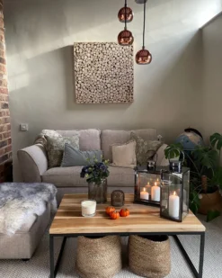 Sæt af 2 kurve KAELLA Jute Sand Beige