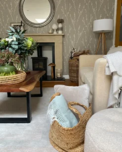 Sæt af 2 kurve KAELLA Jute Sand Beige