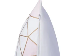 Sæt af 2 pyntepuder CLARKIA Bomuld 45 x 45 cm Lyserød Geometrisk mønster