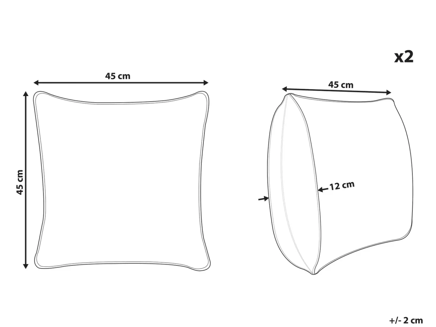 Sæt af 2 pyntepuder IXIA Bomuld 45 x 45 cm Lyserød Abstraktmønster