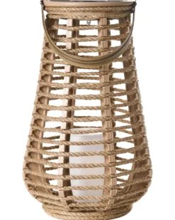 Sæt af 2 Solcelledrevne lanterne GWAYI 34 cm Naturlig