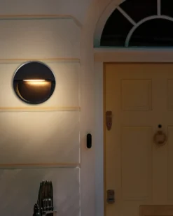 Sæt af 2 udendørs LED-væglamper POMPTON Sort