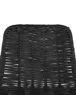 Sæt med 2 barstole CASSITA Rattan Sort