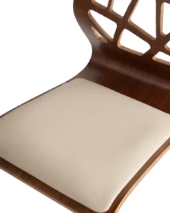 Sæt med 2 barstole PETERSBURG Kunstlæder Beige/sort