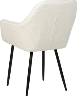 Sæt med 2 spisebordsstole ALDEN II Boucle Hvid