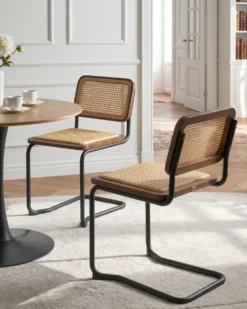 Sæt med 2 spisebordsstole CORDOVA Rattan Brun
