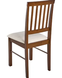 Sæt med 2 spisebordsstole ORONO Træ Mørkebrun/lys beige