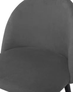Sæt med 2 spisebordsstole VISALIA Velour Grå