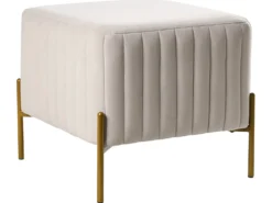 Taburet UTAH Velour Cremehvid