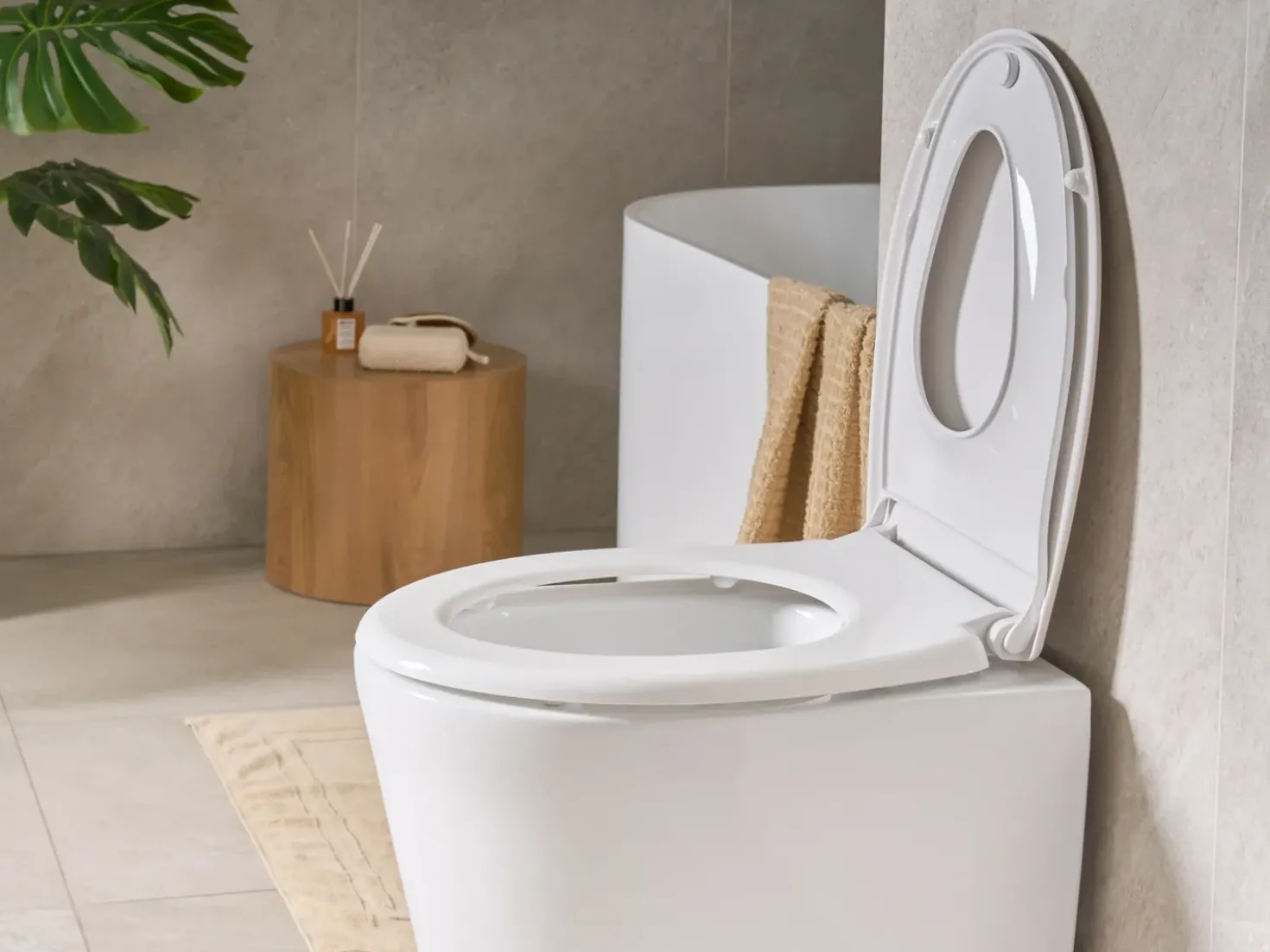 Toiletbræt FAGNANO Soft close 2 i 1 Duroplast Hvid