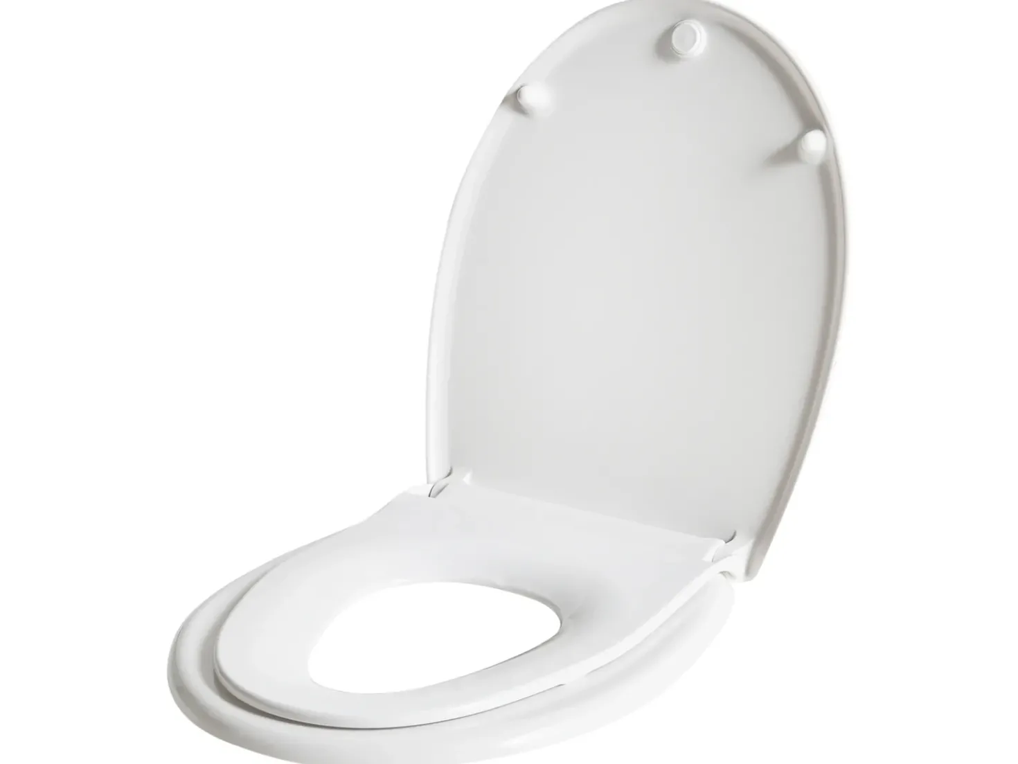 Toiletbræt FAGNANO Soft close 2 i 1 Duroplast Hvid