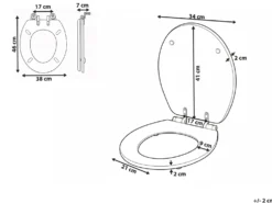 Toiletbræt MAZARUNI Soft close MDF Hvid