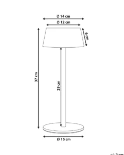Trådløs LED-bordlampe GUDER Med dæmpning Metal Lyserød