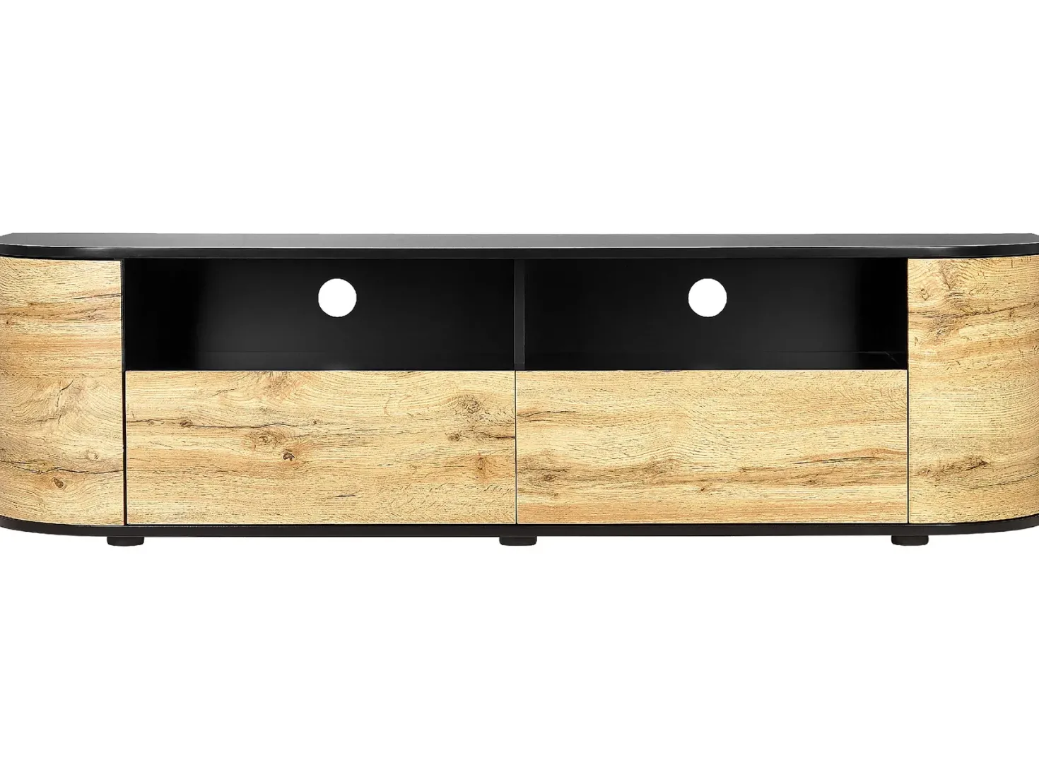 TV-bord JEROME Brun/sort