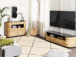 TV-bord JEROME Brun/sort