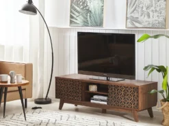 TV-bord PRESCOT Mørkebrun