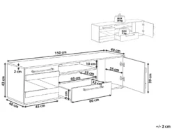 TV-bord SALTER Brun/sort