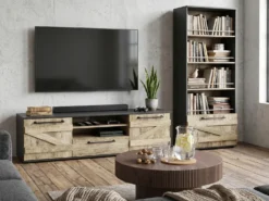 TV-bord SALTER Brun/sort