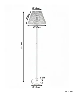 Udendørs solcelle LED-gulvlampe LUETE Grå