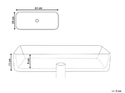 Vask til bordplade ARTAJ Grå betoneffekt 61 x 35 cm Keramik