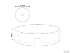 Vask til bordplade CALIG Sort/hvid ⌀ 36 cm Keramik