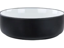Vask til bordplade CALIG Sort/hvid ⌀ 36 cm Keramik
