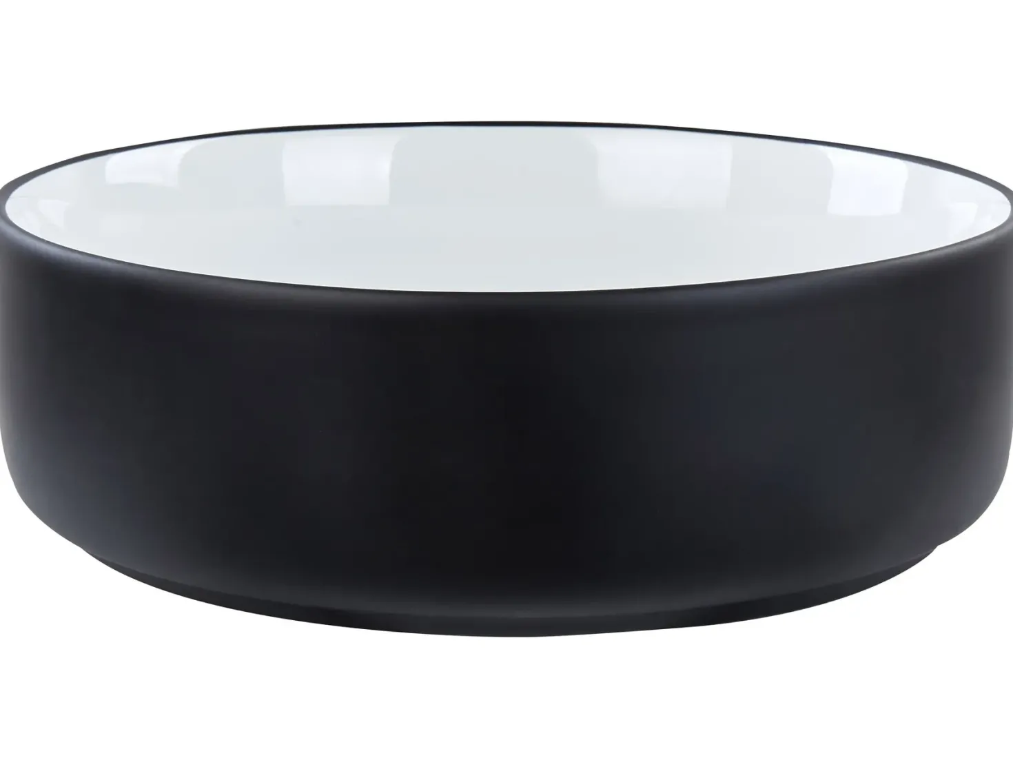 Vask til bordplade CALIG Sort/hvid ⌀ 36 cm Keramik