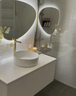 Vask til bordplade CALIG Hvid ⌀ 36 cm Keramik