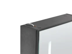 Vægmonteret spejlskab til badeværelset LED CAMERON 40 cm 60 cm Sort