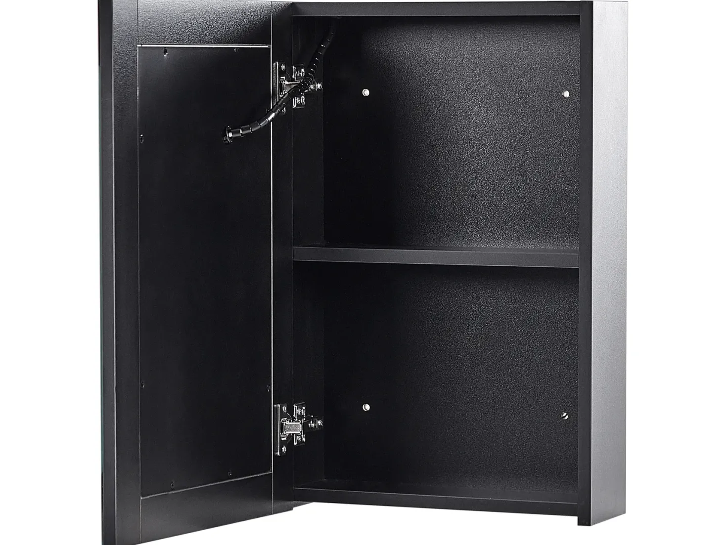 Vægmonteret spejlskab til badeværelset LED CONDOR 40 cm 60 cm Sort