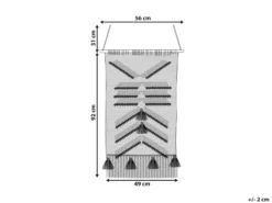 Vægophæng i stof PAKPATTAN Bomuld 123 cm Sort