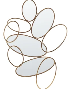 Vægspejl DECIZE 113 cm 77 cm Metal Guld