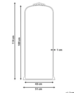 Vægspejl LIVRY 51 cm 114 cm Metal Guld