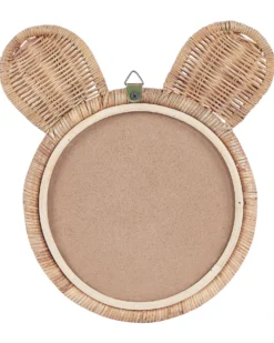 Vægspejl ASHANTI 30 cm 33 cm Rattan Naturlig