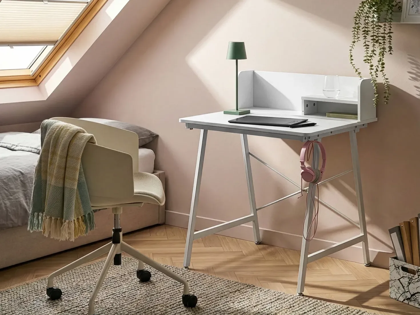 Vipbar tegnebord ALAND Hvid 80 cm 62 cm